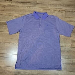 Polo Golf Ralph Lauren Golf Polo Mens X Large Purple White Striped Polo